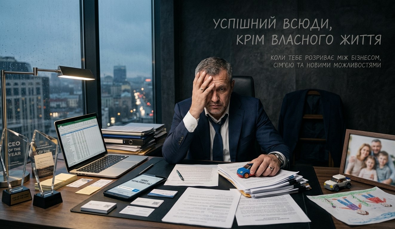 Успішний всюди, крім власного життя: коли тебе розриває між бізнесом, сім'єю та новими можливостями